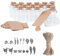16 Stück Mini-Glasflaschen mit Kork füllbar kleine Glasflaschen für Urlaub Geschenke Hochzeit Geschenke Home Dekoration hält Küche Gewürze Badesalz Perlen Sand Teeblätter und vieles mehr (20ml)