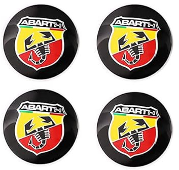 4 Stück Radnabenkappen für Abarth 60MM, Nabendeckel Aufkleber Radnabenabdeckung Nabenkappen Radnabenkappen Felgen Aufkleber Auto