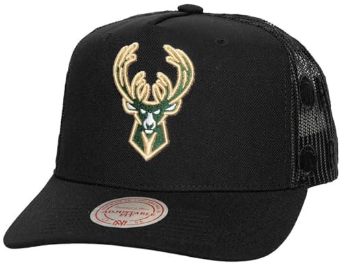 Mitchell & Ness Mesh Trucker Cap Monogram Milwaukee Bucks