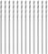 sourcing map Lot de 12 forets hélicoïdaux Micro Jobber #68 0,75 mm en acier rapide HSS pour acier inoxydable, aluminium, bois, plastique, foret pour metal
