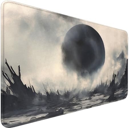 MTG - Spielmatte mit Zonen mit genähten Rändern, rutschfeste Gummiunterseite, glatte Gummioberfläche, TCG-Kampfspielmatte, 61 x 35,6 cm, Mauspad für Halloween