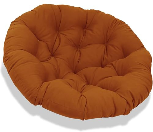 JIcloun Papasansessel Kissen 160cm, Stuhlkissen für Papasan Chair, Wasserdicht Dicke Bodenkissen Rund Groß, Runde Ersatzpolster für Hängesessel Rattansessel Korbsessel Outdoor Gartenmöbel Braun