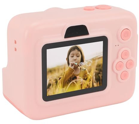 Appareil Photo pour Enfants à Impression Instantanée, 12 MP 1080P, écran de 2,4 Pouces, Appareil Photo Numérique pour Tout-Petits avec 5 Modes de Jeu, Batterie de 2000 MAh (Rose)