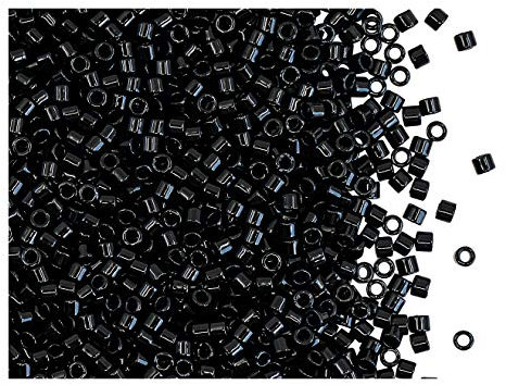 10 g Delica Glasperlen 10/0, Japanische Glasperlen Miyuki, Jet Black