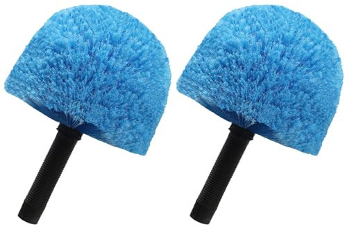 Blue Twist-On Cobweb Duster Head Brush - Efficient Indoor & Outdoor Spider Web Cleaning Solution - Fits Standard Acme Threaded Poles - Durable & Versatile Spider Web Cleaner Duster Brush Head Only (2)