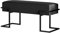 BETTSO - Sitzbank Flur - Bank mit Metall Gestell - 100x34cm - Polsterbank ohne Lehne, Garderobenbank - Sitzpolsterung aus weichem Samt - Pulverbeschichtet - Sitz Schwarz, Gestell Schwarz