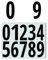 200 Pieces, 100mm - Number Stickers, Large Waterproof Vinyl Stick On Numbers, Door Sticky Numbers - Black