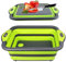 WAASSI Collapsible Washing up Bowl with Foldable Chopping Board - 3 in 1 Multifunctional Wash Basin for Drainage & Washing Vegetables - (Green)