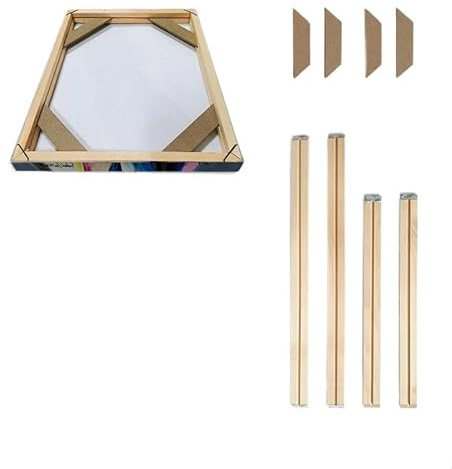 GOFDASY Bilderrahmen, handgefertigt, Holzrahmen, Diamantbild, Poster, Werdrahmen, Leinwand, Gemälde, individuelle Größe (Breite 55 cm, Höhe 35 cm)