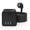 Regleta Enchufes, 7 en 1 enchufes con USB de Pared 3 Tomas, con Interruptor Cable 2m Regleta con USB Ideal para Sala de Estar Oficina Dormitorio