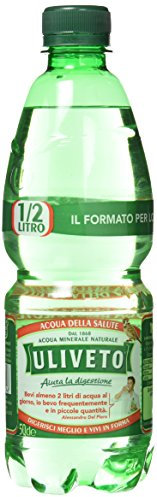 Uliveto Acqua Minerale Naturale - Confezione da 6 Bottiglie x 500 ml