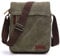 Outreo Herren Umhängetasche, Retro, Umhängetasche, Vintage, Aktentasche, aus Segeltuch, Einkaufstasche, für Schule, Laptop, Freizeit, Börse, Handtasche, grün, L, Retro, Vintage
