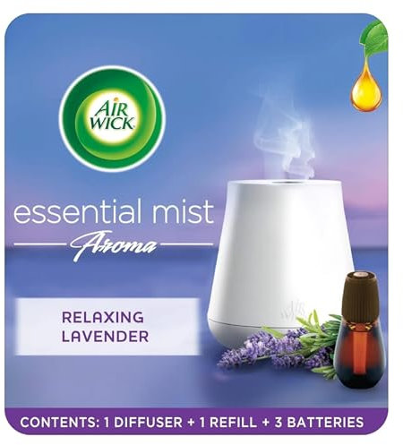 Air Wick Mist Diffuser, Essential Oils Relaxing Lavender, Gadget and 1 Refill