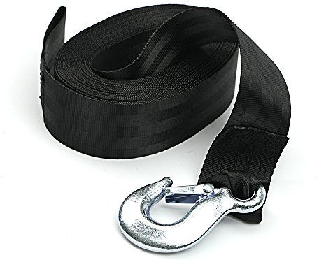 Seamander Boat Winch Strap with Hook,2 x 20ft 6000lb Maximum Break Strength Boat Trailer Winch Strap for Fishing Boats,Towing Vehicles and Jet Ski