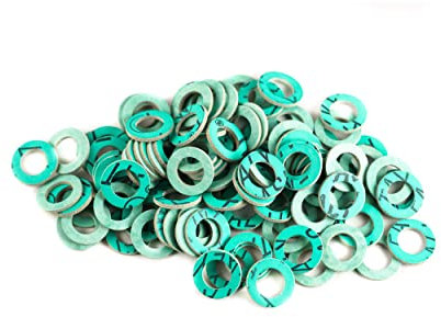 KINETICS LINE Guarnizione Piatta in Fibra 1/2 Pollice (18.5 x 11 x 2 mm) 100 Pezzi per Impianti Sanitari, Riscaldamento, Aria Condizionata, Caldaia, Rubinetto, Pompa (fino a 180°C)