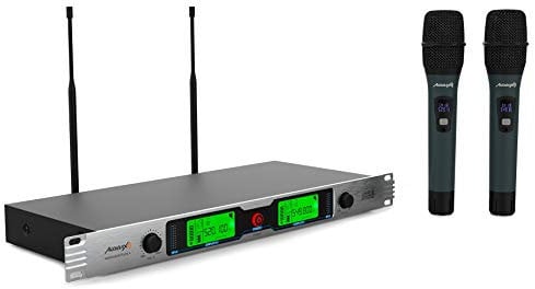 Audibax Missouri Rack A Micrófono Inalámbrico Profesional UHF Doble de Mano montaje en Rack 19
