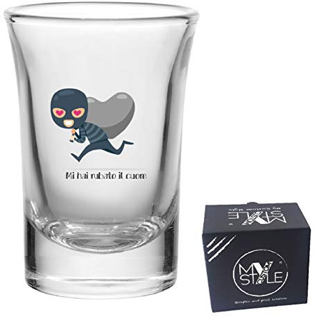 My Custom Style Bicchierino liquore in Vetro#Amore-Ladra di Cuori#