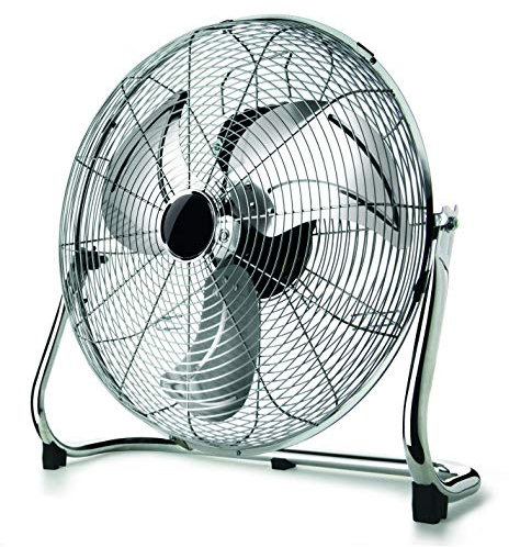 Taurus Sirocco 14 - Ventilateur de sol 70W, 3 vitesses, silencieux, inclinaison réglable, 3 hélices métalliques / 35 cm de diamètre, pieds antidérapants, grille amovible facile à nettoyer