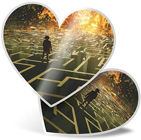 2 x 7.5cm He Stickers - Gaming Maze Futuristic Concept Decals 21572