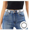 JasGood Schnallenfreier Damen Stretch Elastischer Gürtel für Damen Herren, Plus Size Keine Schnalle Unsichtbarer Gürtel für Jeans Hosen, Weiß, 44cm(Für Hosengröße 60cm-85cm)