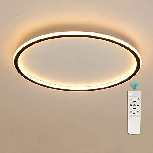GaoHX 36W LED Deckenleuchte Ultradünn Rund Deckenlampe, 3000K/4000K/6000K Dimmbar Led Deckenleuchten mit Fernbedienung für Flur, Wohnzimmer, Kinderzimmer, Küche, Büro oder Schlafzimmer, Ø500x45mm
