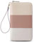 Geldbörse Damen Leder Gross Frauen Clutch Portemonnaie Groß Geldbeutel Lang Portmonee mit 15 Kartenfächer Rosa Farbabstimmung