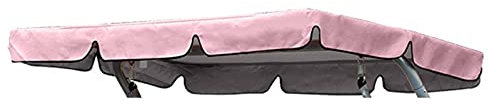 NSXIN Sonnendach Ersatzdach Gartenschaukel für Hollywoodschaukel 3 Sitzer Dachbezug Dachplane, Wasserdichtes Dach Bezug für Gartenschaukel, UV-Schutz, 195x125x15cm (Rosa)