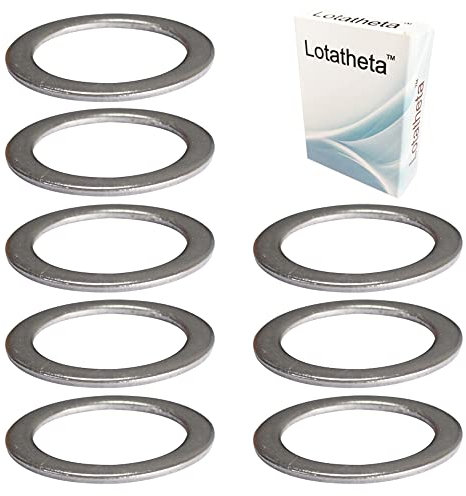 Lotatheta 8 x Pedalscheiben, 20 mm x 15 mm mit 1 mm Dicke, Edelstahl, für Moutain Bike, Rennrad