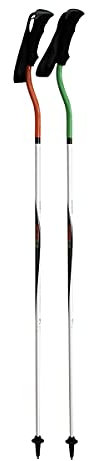 N&W CURVE Alpine+ Ergocurve Stöcke für Alpin-Ski, Winteraktivität auf Pisten, Stange aus Aluminium, verschiedene Längen (120 cm)