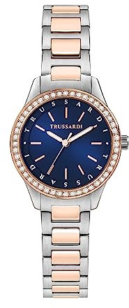 Trussardi T-SKY Orologio Donna Solo tempo in Acciaio, PVD Oro Rosa, Cristalli - R2453151507