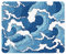 ITNRSIIET Mouse Pad with Stitched Edges, Premium-Textured Mouse Mat Pad, Non-Slip Rubber Base Mousepad for Gaming Laptop Computer & PC 260×210×3mm, Japanese Style Waves