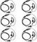 Walkie Talkie Headset for Midland, 2 Pin G Shape Clip-Ear Walkie Talkie Earpiece with Mic PTT Compatible with Midland LXT118 GXT1000VP4 LXT500VP3 LXT600VP3 LXT380 Two Way Radio (6 Pack)