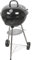 Large 47cm Egg-Shaped Black Metal Kettle BBQ Grill Heat Resistant Charcoal Barbecue with Thermometer