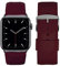 Eternel - Correa compatible Apple Watch Holi Burdeos 38/40/41 mm adaptadores gris espacial hecho a mano en Francia - Compatible con todos los Apple Watch