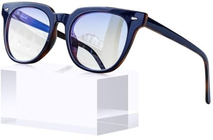 KANASTAL Blaulichtfilter Brille Damen Ohne Sehstärke Leopard Rahmen Blaufilter Brille Herren für PC/Handy/TV/Gaming UV 400 Schutz