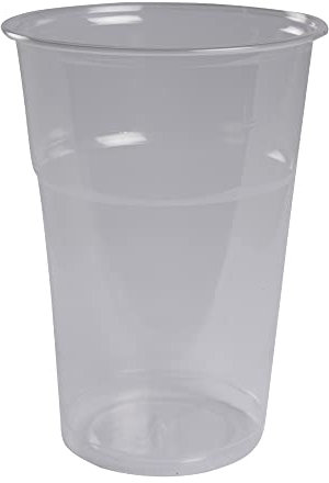 ABENA Gastro-Line - Vaso de plástico transparente, diseño versátil, ideal para refrescos, batidos y cafés helados, con opción de añadir una tapa o diseño personalizado, RPET transparente, 65 cl-50
