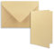 50x DIN B6 Faltkarten Set mit Umschlägen in Karamell - 120 x 170 mm - ideal für Einladungskarten, Hochzeit, Taufe, Kommunion, Konfirmation - Marke: FarbenFroh
