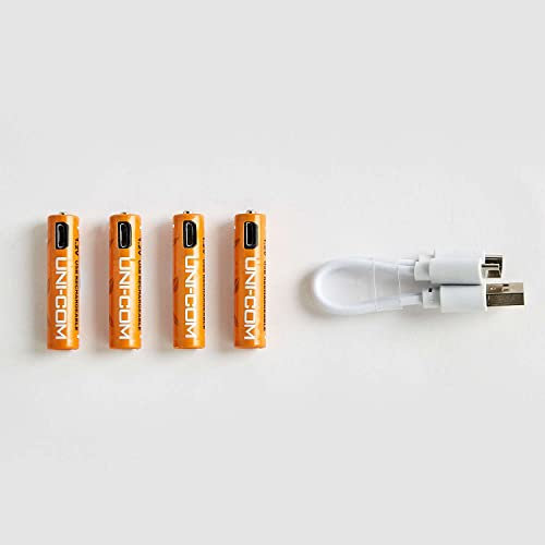 Pack of 4 USB Rechargeable Batteries (AAA)