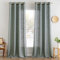MIULEE Gardinen Vorhänge mit ösen Voile Vorhang kurz Modern Leinenoptik Halbtransparent Ösenvorhang für Wohnzimmer Kinderzimmer Raumteiler 2er Set Hellgrau 245x140 cm