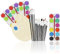 com-four® Malset bestehend aus Farbkasten, Pinsel und Mischpalette - Malkasten für Kunstunterricht und Freizeit - Kreativ-Set für Künstler (Farbkasten/Pinsel/Palette)