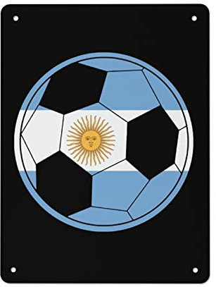 30 x 20 cm, Argentinische Flagge, Fußball-Blechschild, Vintage-Poster, Metallbild, Eisen-Schilder für Zuhause, Wand, Bar, Dekoration