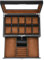 HELMDY Leder Uhrenbox mit Schublade-10 Schlitze Verriegelung Schmuck Uhren Halter für Männer-Luxus-Uhrenkasten Display Organizer-2 Tier Organizer Uhr Vitrine-Aufbewahrung Fall