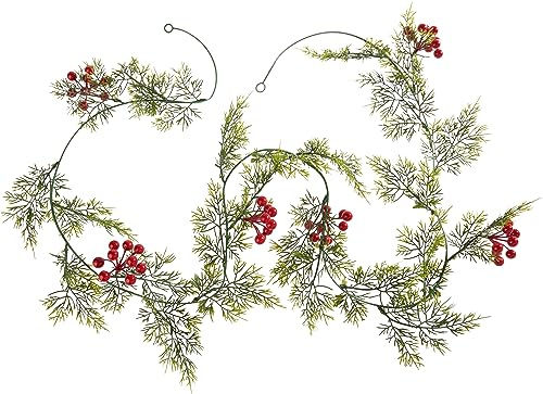 VBS Thuja Girlande 200 cm Kunststoff Winterdeko Kunstblume für floristische Arrangements Gestecke Kränze Blumentöpfe