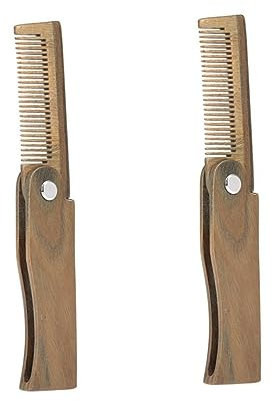 FRCOLOR 2stücke Kreativer Styling Kamm Tragbarer Mini Bartkamm Für Bartpflege Werkzeug Für Reise Langlebiges Design Grünem