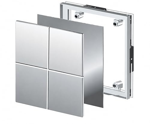 SEMIN Trappe de Visite à Carreler 300 x 400 mm – Trappe d’Inspection Invisible pour Baignoire, Salle de Bain et Pièces Humides – Fermeture Magnétique – Acier Galvanisé – Ouverture Facile