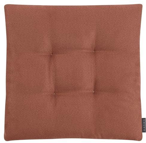 Home4You Wende-Sitzkissen - Rostfarben - Polyester - 42 x 42 cm