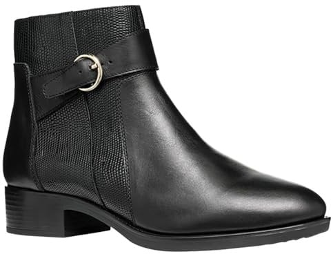Geox D Felicity A, Stivale alla Caviglia Donna, Nero, 40 EU