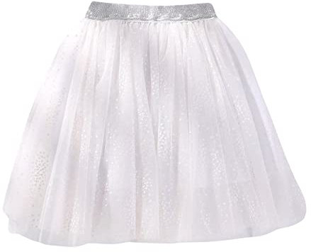Röcke für Mädchen, Rockabilly Karneval Kurz Tüllrock Faschingskostüme Schwarz Weiß Rot Rosa Pastell Rock Petticoat Mini für Karneval Party Regenbogen Glitzerrock Tütü Rock