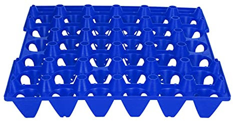 5PCS Plastic Egg Flats, Gardening Poultry Farming Supplies 30 Cell Egg Crates Holder Tray for Storage Transportation Home Farm Supplies,Poultry Farming Supplies (Blue)