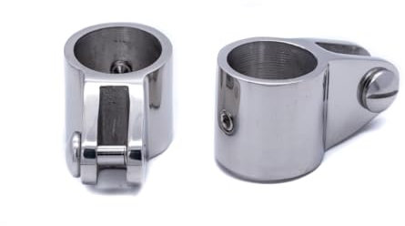 2pcs 19mm Bimini Slide clamp Stainless Steel Marine Grade Boat Fitting fits 3/4 inch Tube Pipe